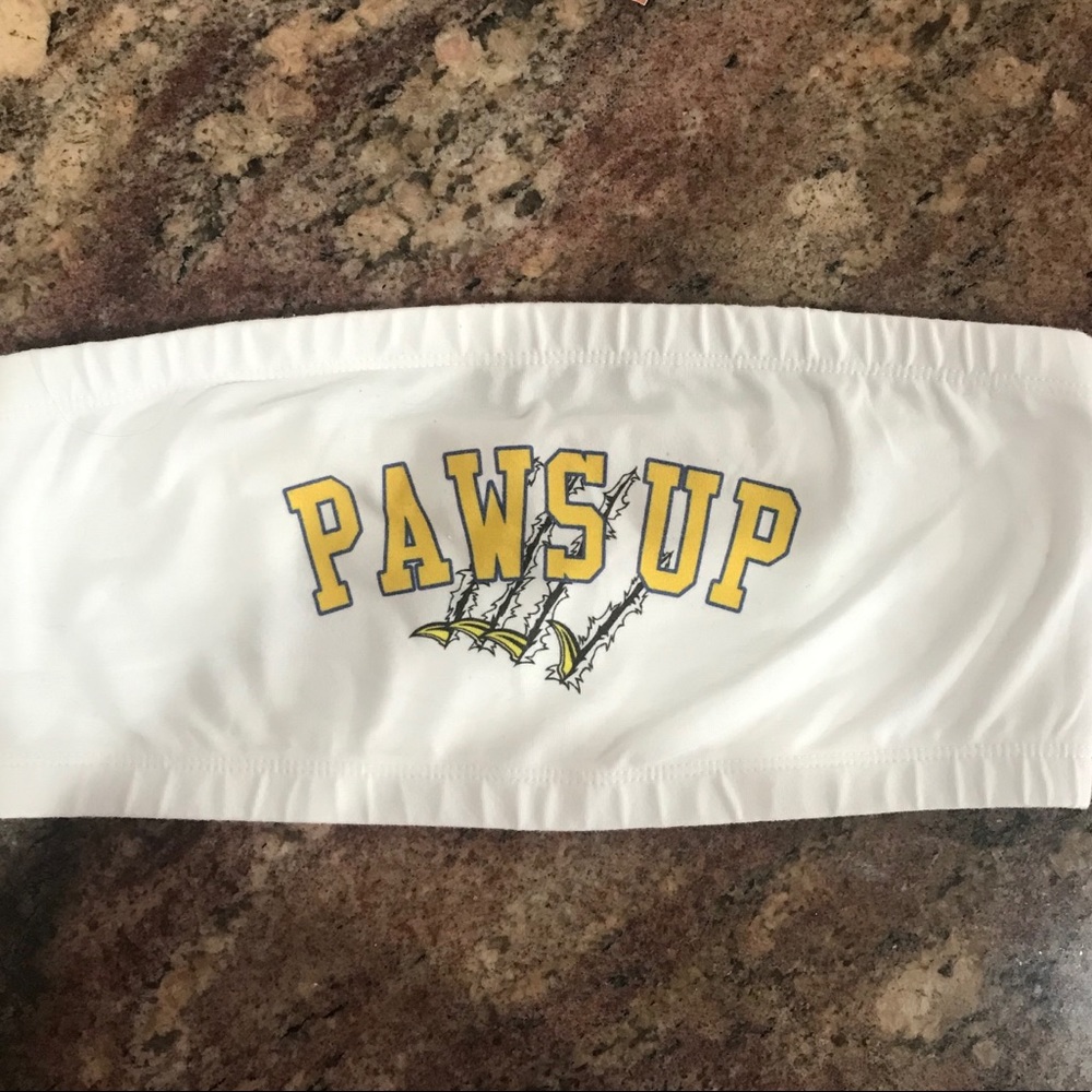 Paws Up White Bandeau
